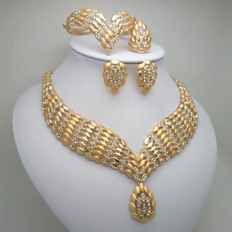 Regal African Beads Set - Stunning Bridal Jewelry Sets and Wedding Accessories - Free Delivery Worldwide only at Flexi Africa