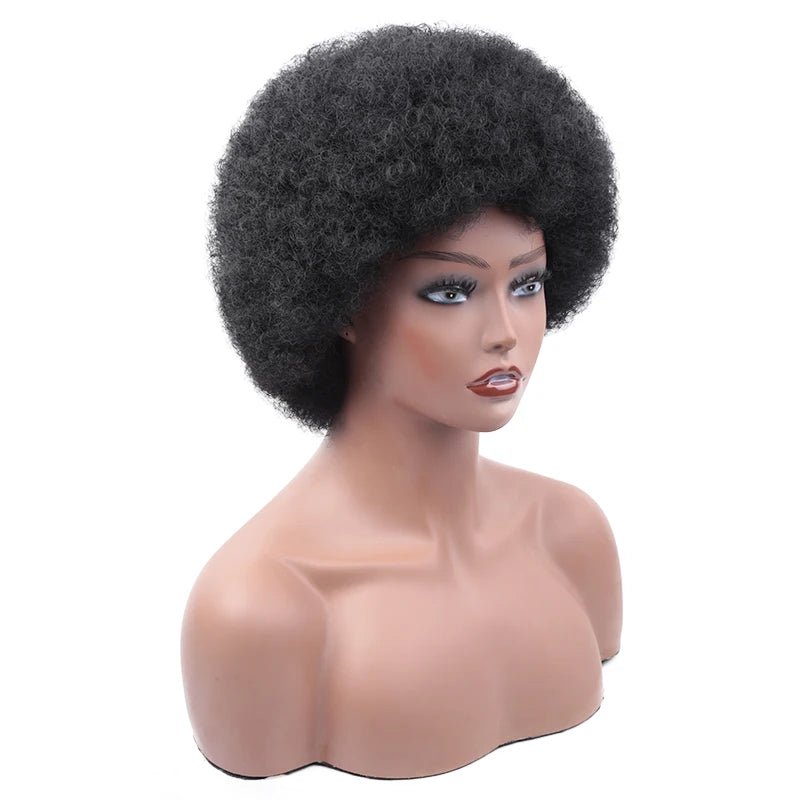 Short Afro Wigs Black Hair for Women Short Kinky Curly Wigs With Bangs - Free Delivery Worldwide only at Flexi Africa