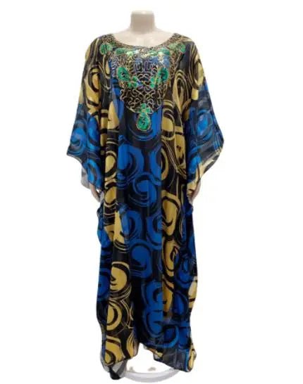 Stunning Spring/Summer Collection: Vibrant African Print Polyester Long Robes for Women - Flexi Africa - www.flexiafrica.com