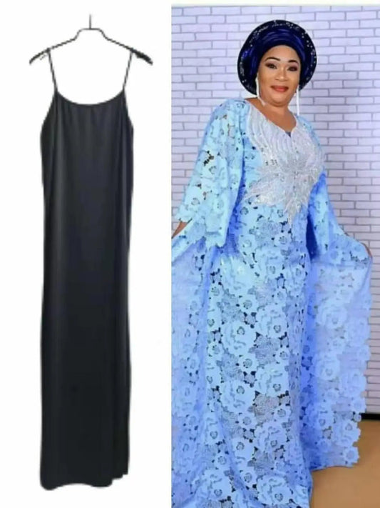 Stylish Plus Size Long Lace Dress: Perfect for Spring and Autumn Fashion with a Touch of Elegance - Free Delivery Worldwide only at Flexi Africa