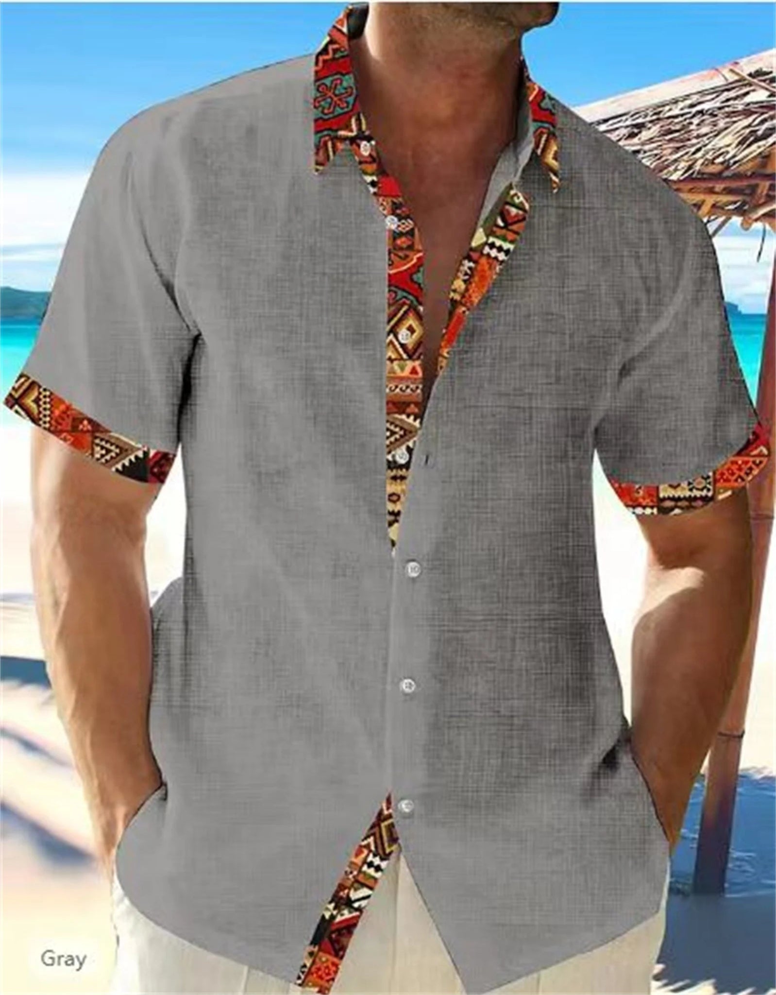 Summer Style Essentials: Premium African Beach Shirts for Men Classic Comfort in Plus Sizes Flexi Africa -www.flexiafrica.com