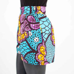 Summer Vibes: African Print Pattern Beach Shorts for Women, 100% Cotton - Flexi Africa - Free Delivery www.flexiafrica.com