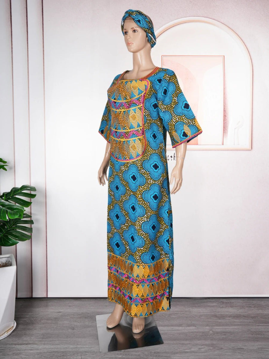 Traditional African Embroidered Dresses for Women: Perfect for Weddings and Special Occasions - Free Delivery Worldwide only