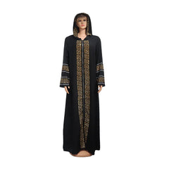 Women's Dress African Fashion Hooded Robe Islamic Abaya Muslim Style Drilled Decoration Quality Luxury - Free Delivery Worldwide only at Flexi Africa