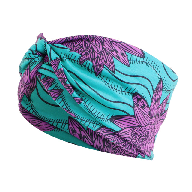 Vibrant African Print Stretch Bandana Head Wrap - Floral Ankara Dashiki for Women | Flexi Africa - Free Worldwide Delivery